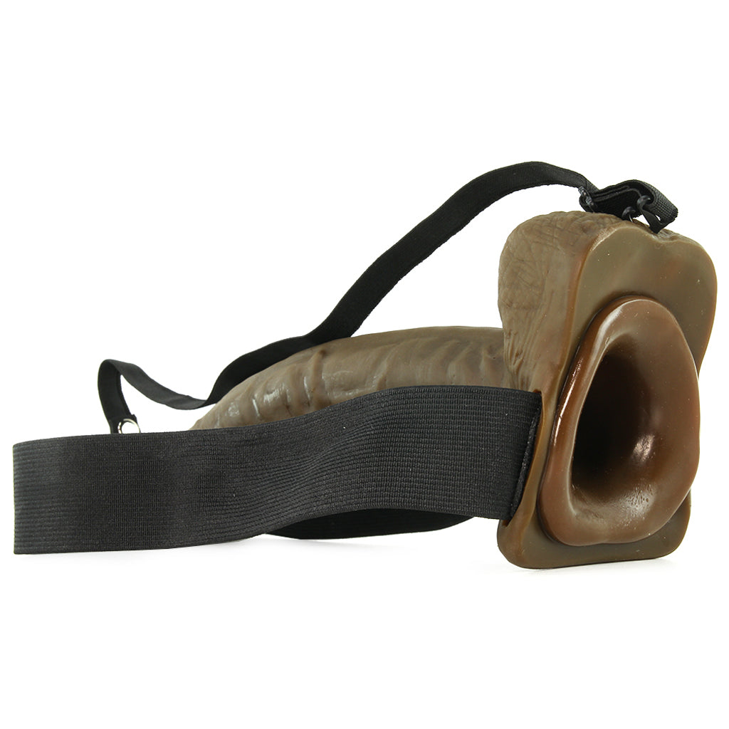 Fetish Fantasy 9 Inch Hollow Strap-On with Balls in Chocola Dildo Sex Toys > Strap-On and Harnesses - Tophatter Daily Deals