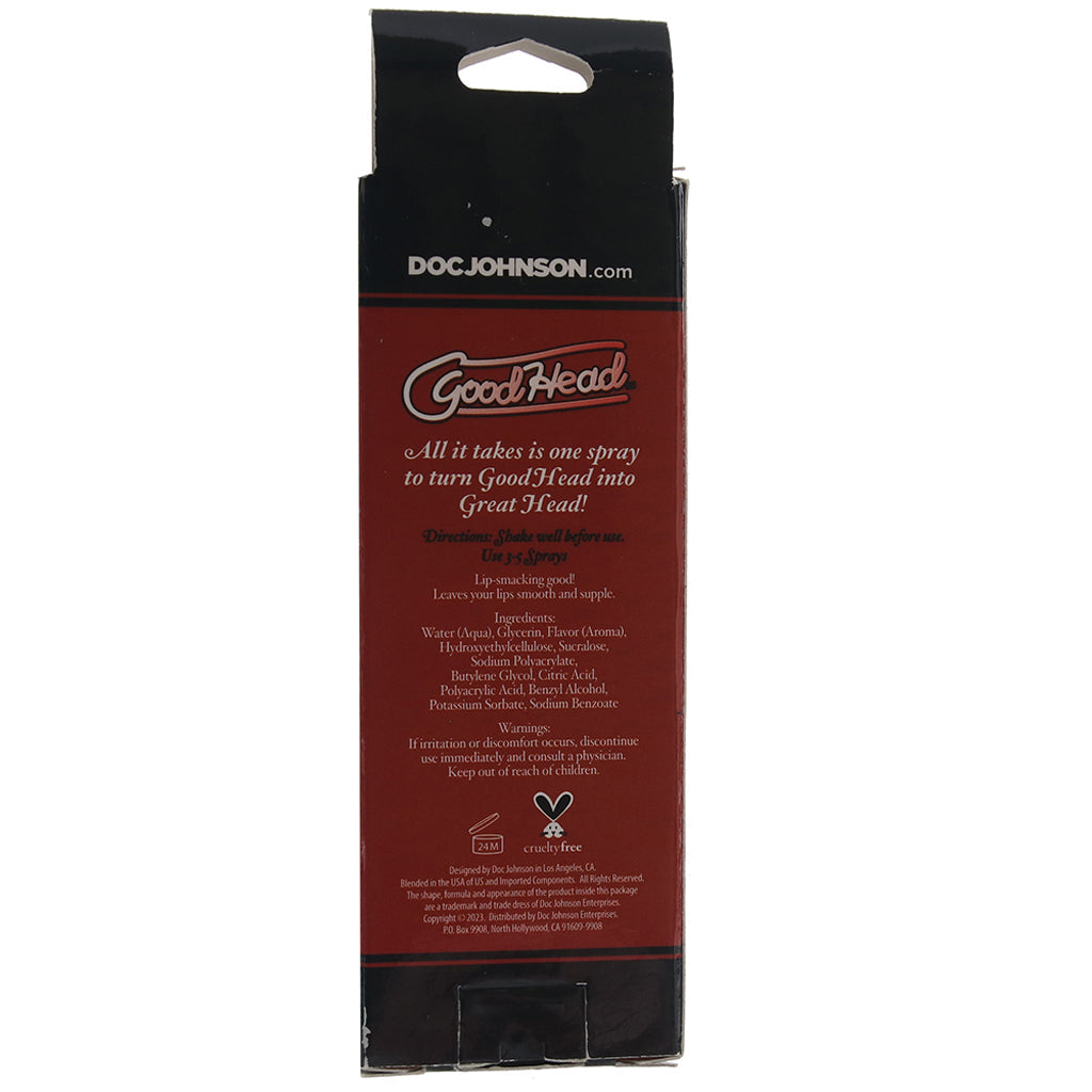 GoodHead Juicy Head Sours Mouth Spray 2oz/59ml in Cherry Lubes and Lotions > Flavored Sex Lubes - Tophatter Daily Deals