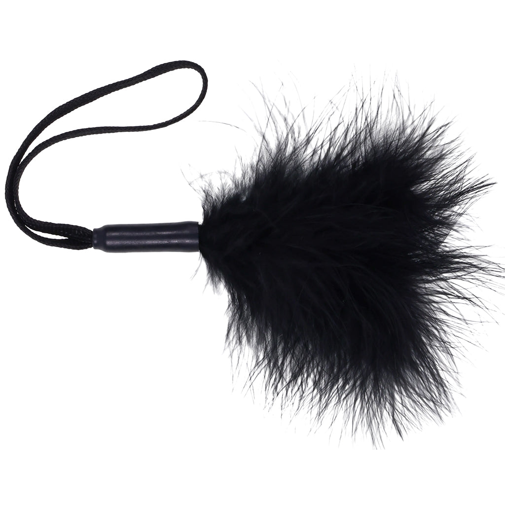 S&M Peaches 'n CreaMe Wrist Feather Ticker in Black - Tophatter's Adult Sex Toys Online Sensual Love > Ticklers & Teasers - Tophatter Daily Deals