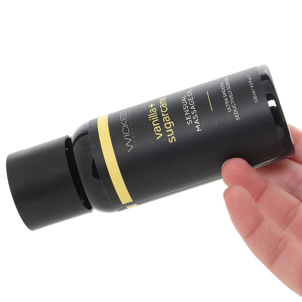 Sensual Massage Oil 4oz/120ml in Vanilla & Sugarcane - Tophatter's Adult Sex Toys Online Lubes and Lotions > Erotic Massage Oils - Tophatter Daily Deals