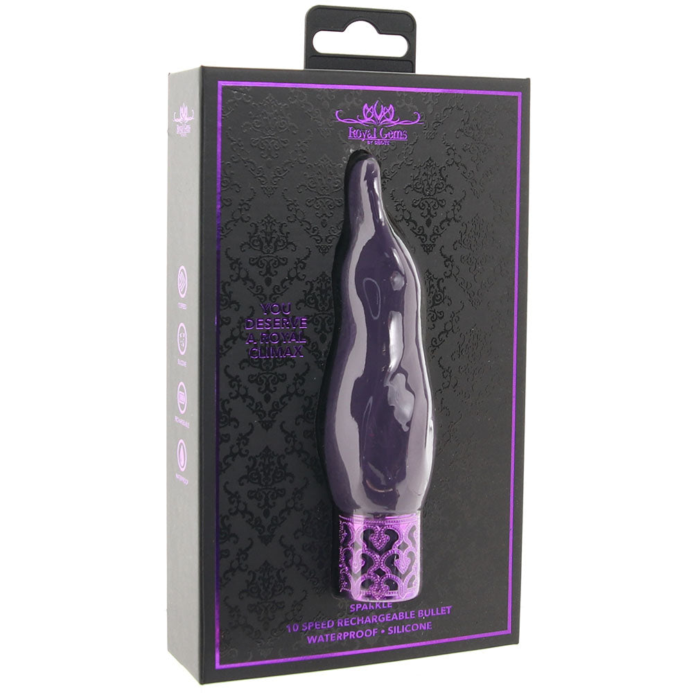 Royal Gems Sparkle Bullet Vibe in Purple Vibrators > Bullet and Egg Vibrators - Tophatter Daily Deals