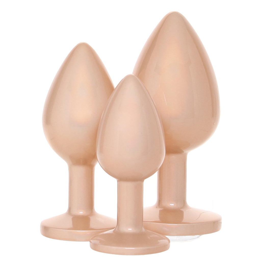 Rear Assets 3 Piece Metal Butt Plug Kit in Champagne Anal Sex Toys > Butt Plugs - Tophatter Daily Deals