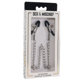 Sex & Mischief Chained Nipple Clamps Bondage and Fetish > Nipple Stimulators & Clamps - Tophatter Daily Deals