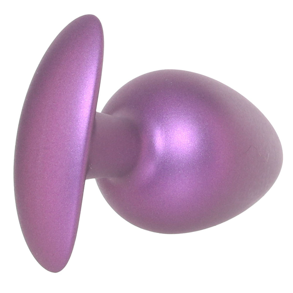 Ouch! Smooth Silicone 3.5 Inch Butt Plug in Metallic Purple Anal Sex Toys > Butt Plugs - Tophatter Daily Deals