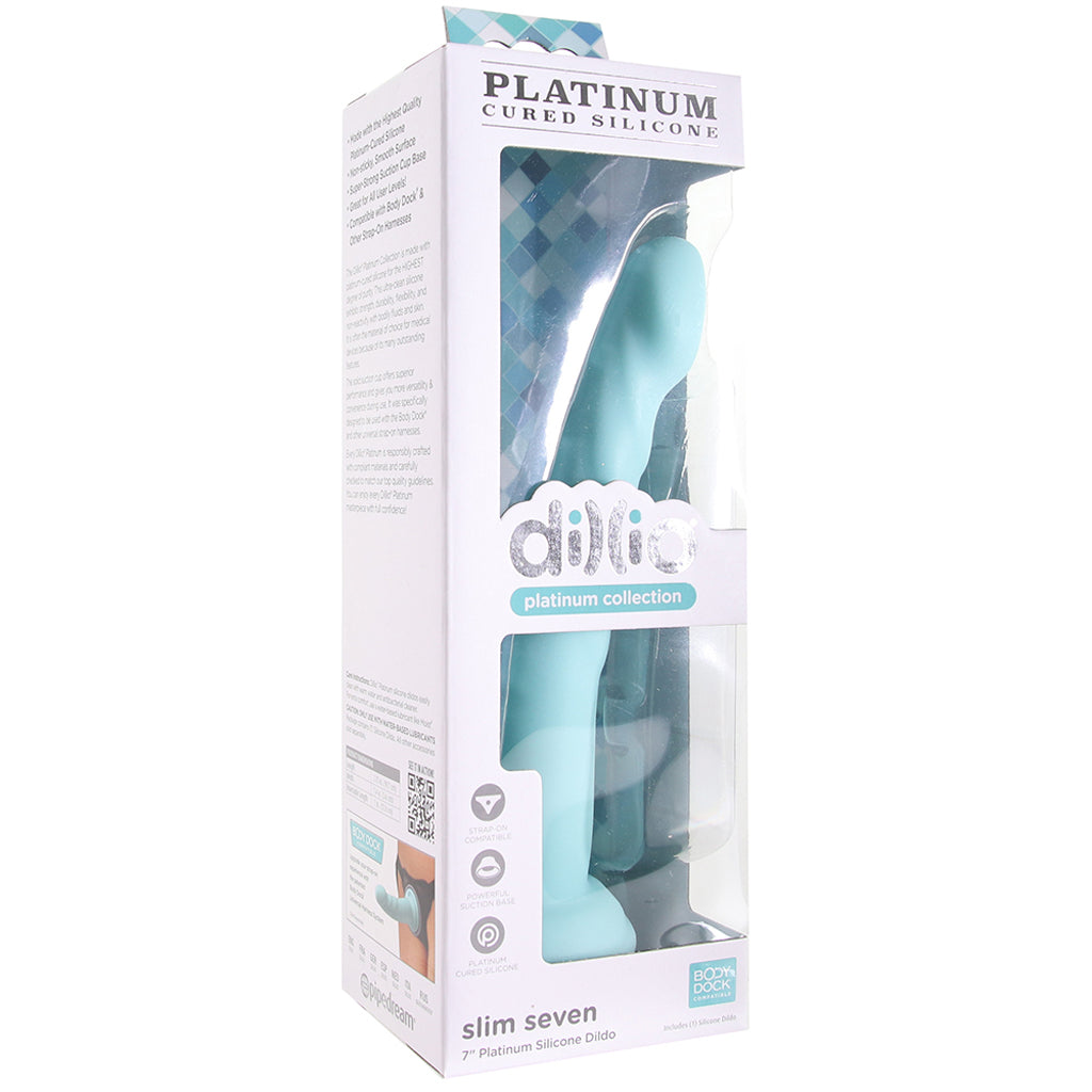 Dillio Platinum Slim Seven Dildo in Teal Dildo Sex Toys > G-Spot Dildos - Tophatter Daily Deals