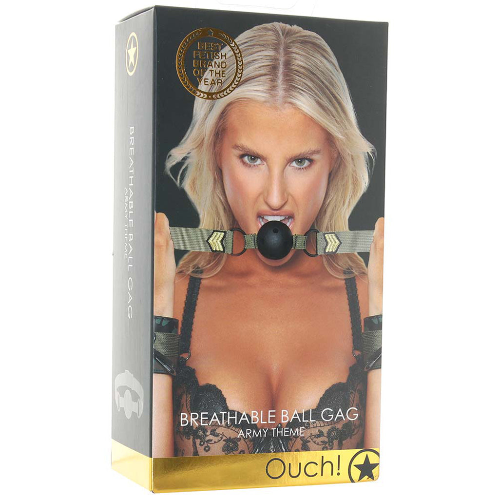 Ouch! Army Themed Breathable Ball Gag Bondage and Fetish > Ball Gags & Mouth Restraints - Tophatter Daily Deals