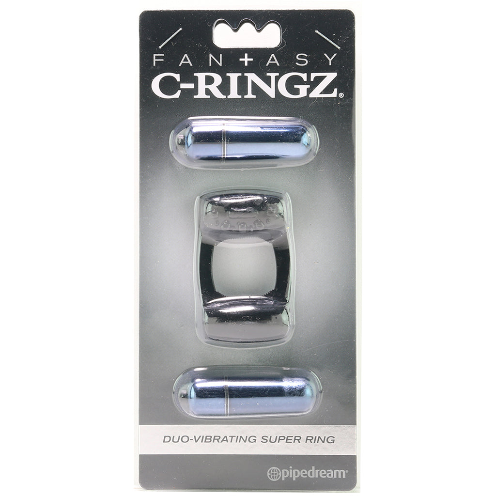 Duo-Vibrating Super Ring in Black - Tophatter's Adult Products Cock Rings - Tophatter Daily Deals