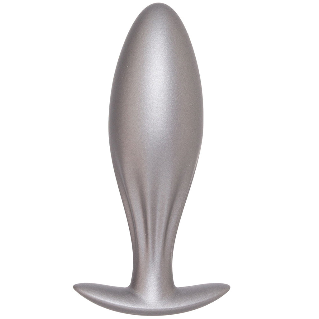 Ouch! Smooth Silicone Oval Butt Plug in Gun Metal Anal Sex Toys > Butt Plugs - Tophatter Daily Deals