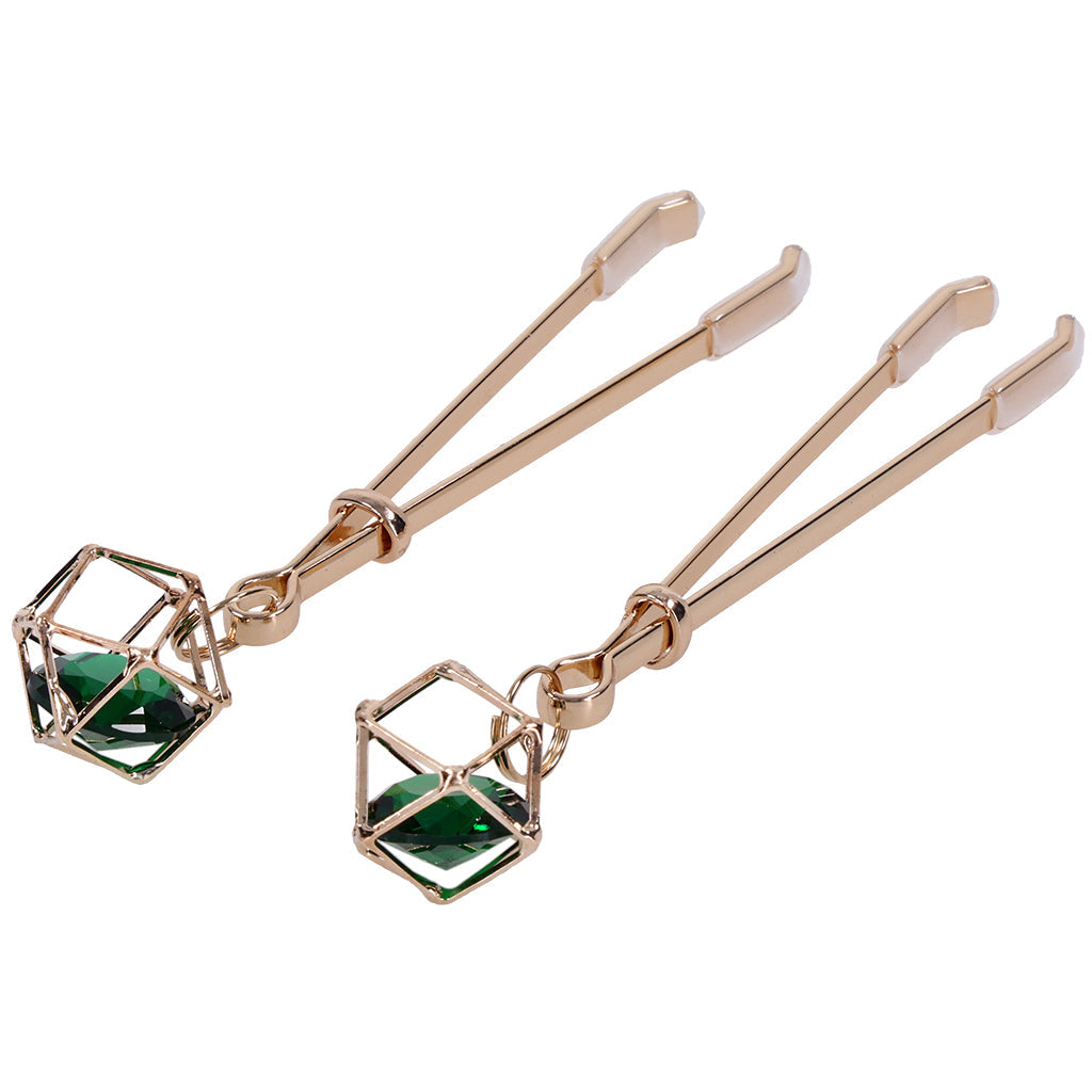 Sex & Mischief Indica Crystal Nipple Clips Bondage and Fetish > Nipple Stimulators & Clamps - Tophatter Daily Deals