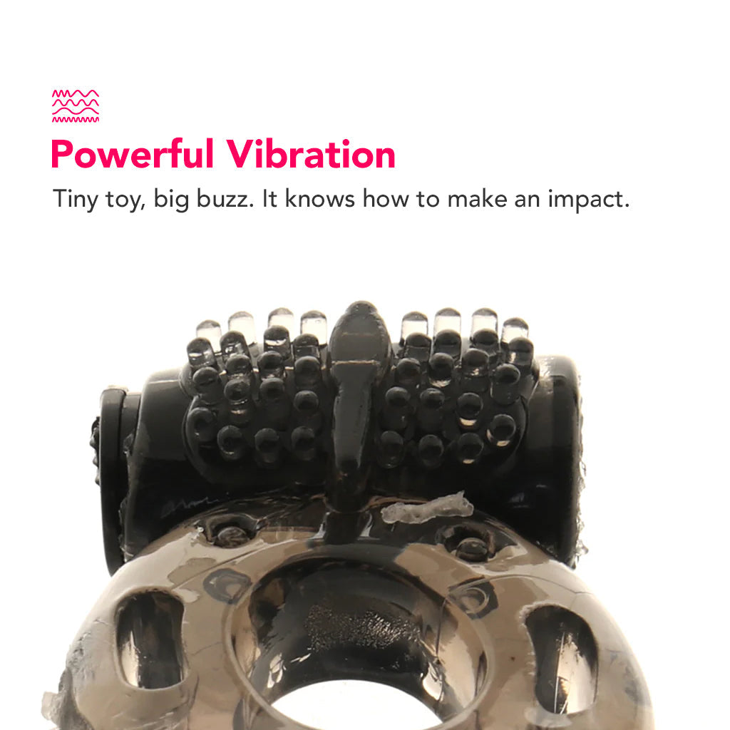 PinkCherry Vibrating Cock Ring in Smoke Cock Rings - Tophatter Daily Deals