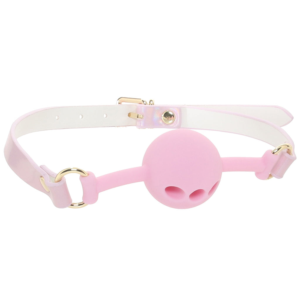 Ouch! Paris Collection Silicone Ball Gag in Pink Bondage and Fetish > Ball Gags & Mouth Restraints - Tophatter Daily Deals