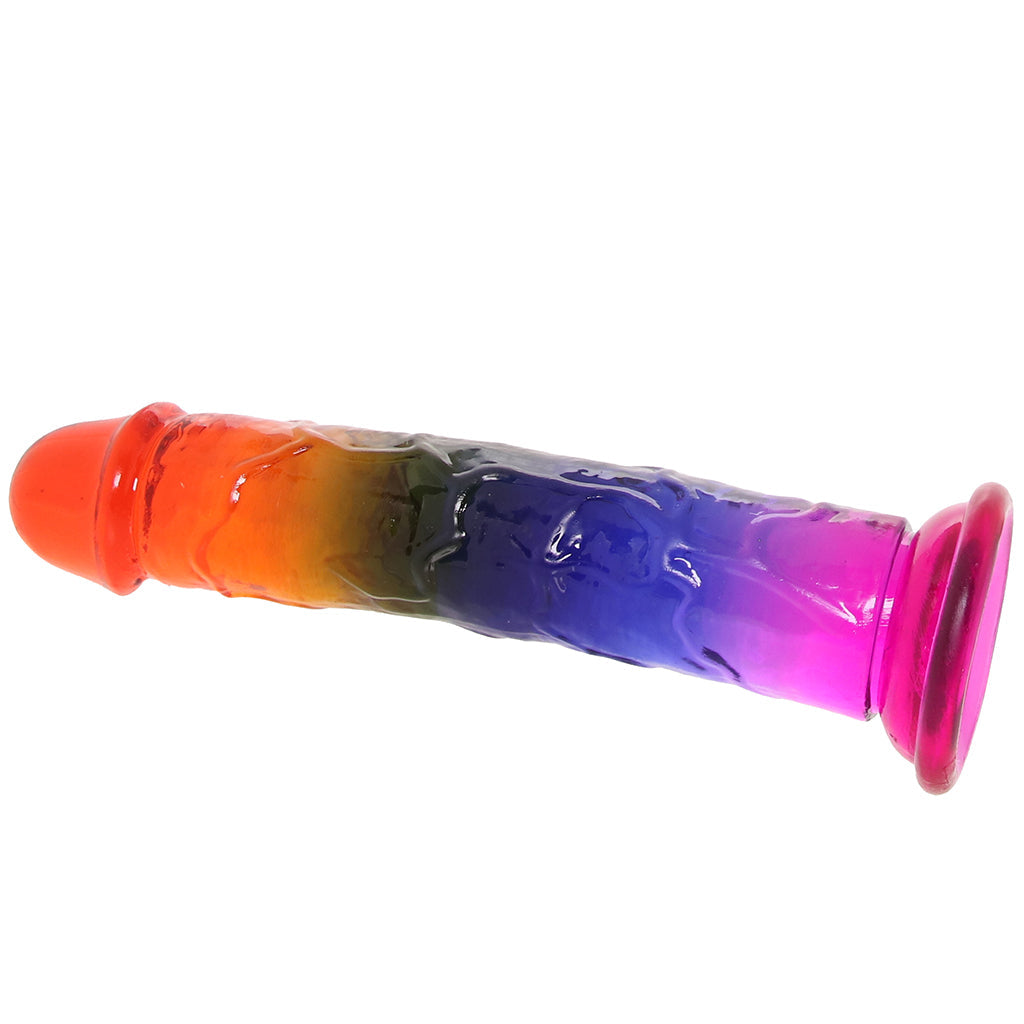 Crystal Jellies 8.5 Inch Classic Dildo in Rainbow Dildo Sex Toys > Realistic Dildos - Tophatter Daily Deals