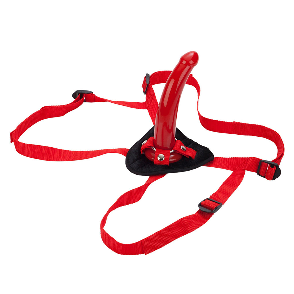 Red Rider Harness and G-Spot Dildo - Tophatter's Adult Products Dildo Sex Toys > Strap-On and Harnesses - Tophatter Daily Deals