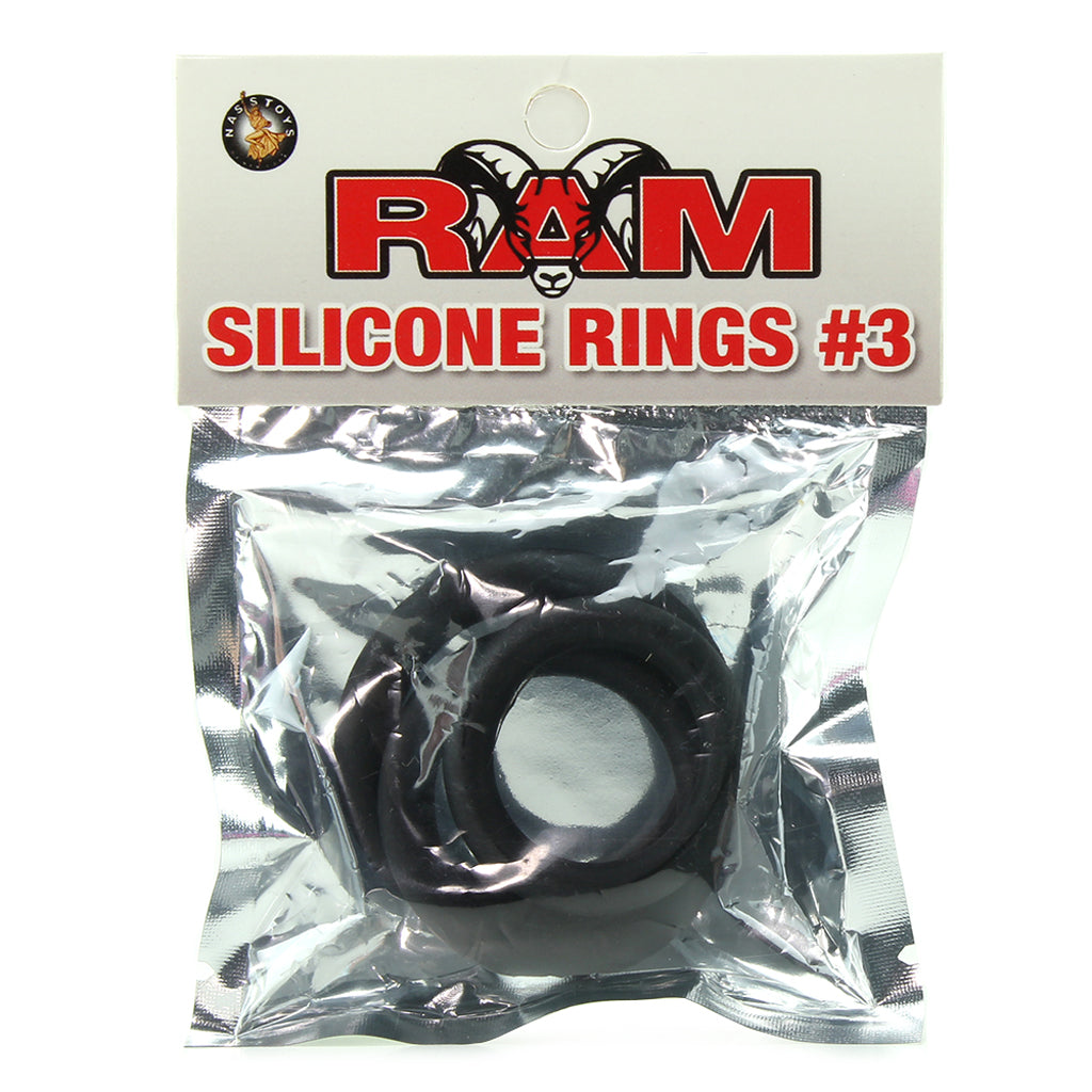 Ram Silicone Cock Rings #3 in Black - Tophatter's Adult Products - Wholesale Prices (Limited Deals)