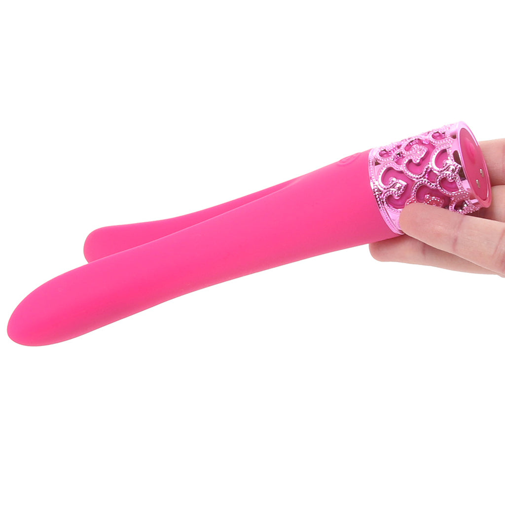 Royal Gems Dueling Queens Vibe in Pink - Tophatter's Vibrator Deals Online Vibrators > Clitoral Stimulators - Tophatter Daily Deals
