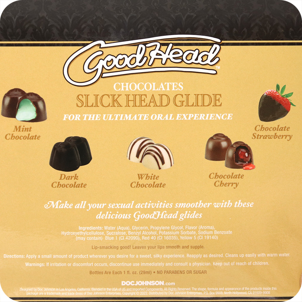 GoodHead Chocolates Slick Head Glide Pack Lubes and Lotions > Flavored Sex Lubes - Tophatter Daily Deals