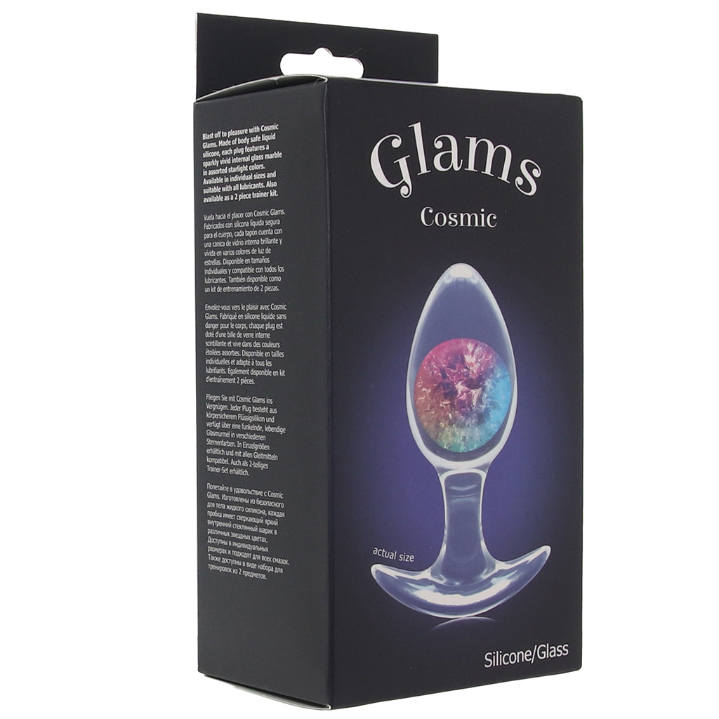Glams Cosmic Rainbow Butt Plug in Medium - Tophatter's Adult Sex Toys Online Anal Sex Toys > Butt Plugs - Tophatter Daily Deals