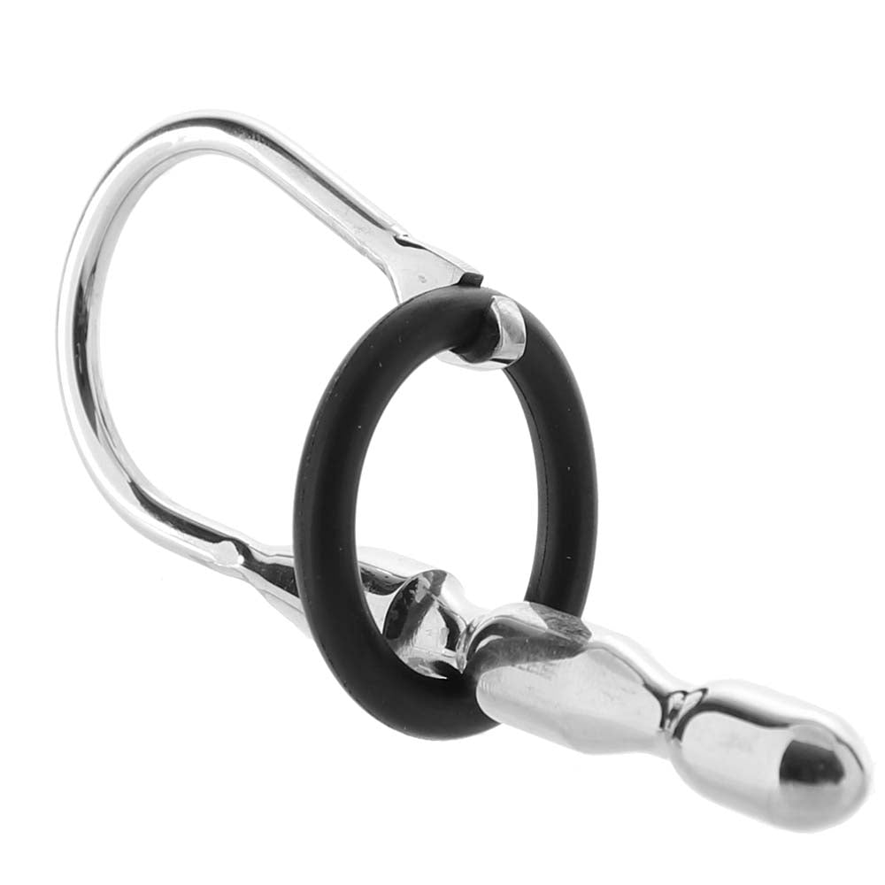 Ouch! 10mm Steel Urethral Sounding Plug with Silicone Ring Bondage and Fetish > Cock and Ball Devices - Tophatter Daily Deals