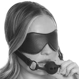 Nocturnal Collection Eye Mask & Breathable Ball Gag Set Bondage and Fetish > Ball Gags & Mouth Restraints - Tophatter Daily Deals