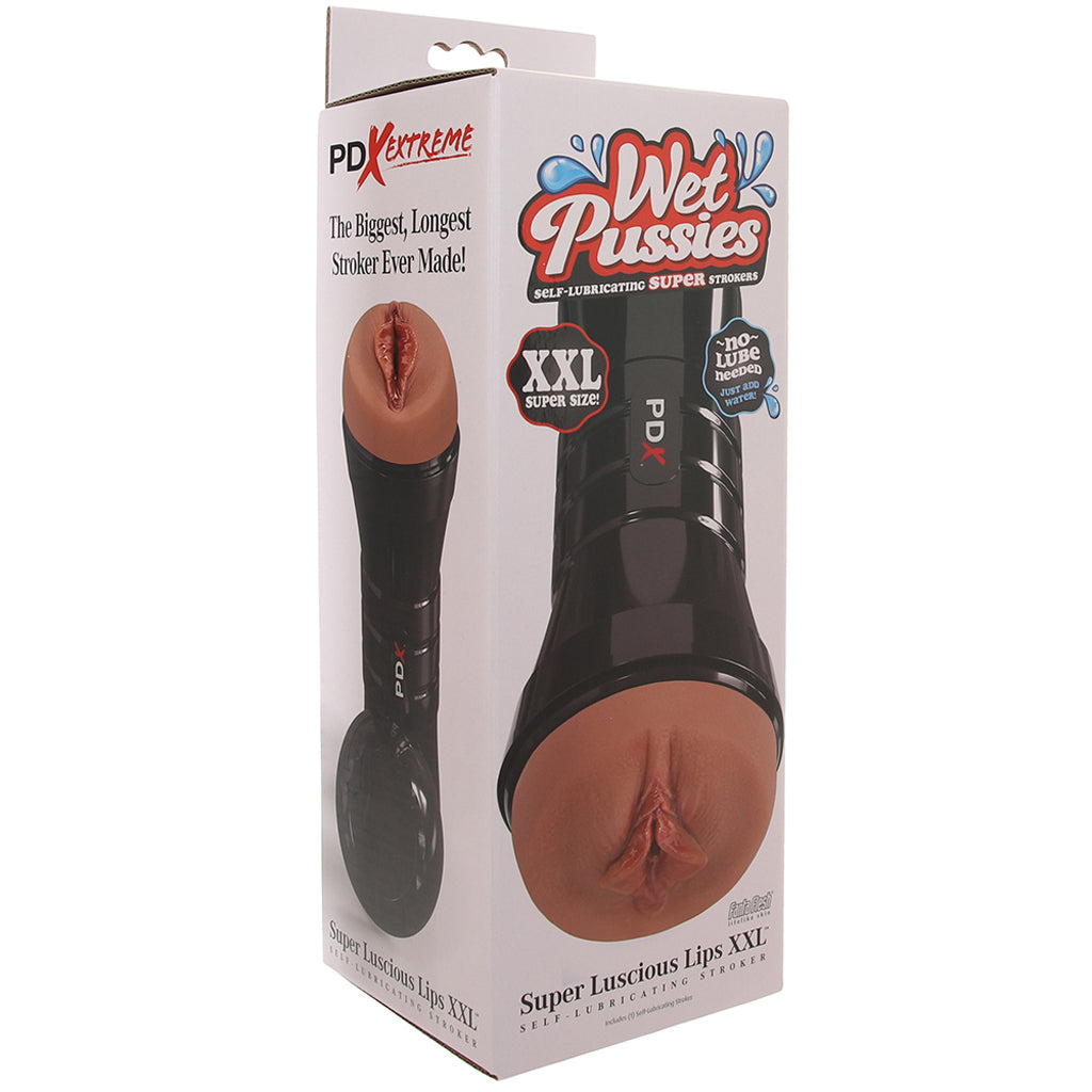 PDX Wet Pussies Super Luscious XXL Stroker in Brown - Tophatter's Adult Sex Toys Online Male Masturbators > Pocket Strokers - Tophatter Daily Deals