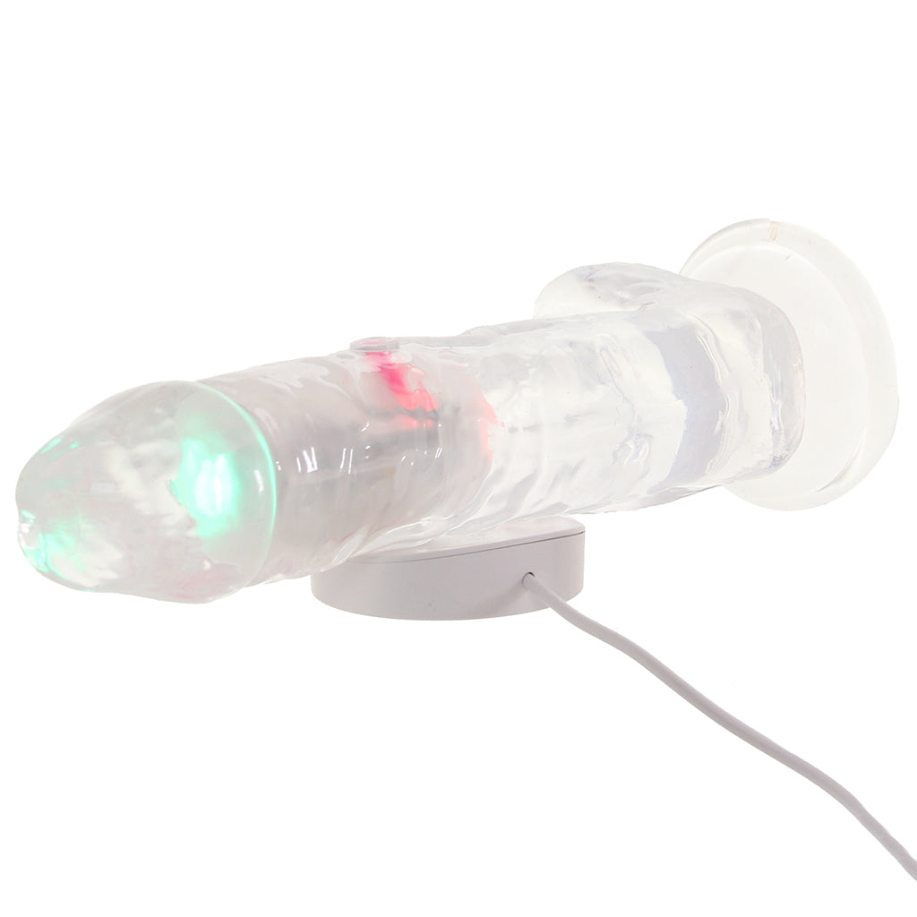 RealRock 8 Inch Light Up Vibrating Ballsy Dildo - Tophatter's Adult Sex Toys Online Vibrators > Realistic Vibrator Dildos - Tophatter Daily Deals