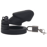 Blue Line Silicone Chastity Cage in Black Bondage and Fetish > Cock and Ball Devices - Tophatter Daily Deals