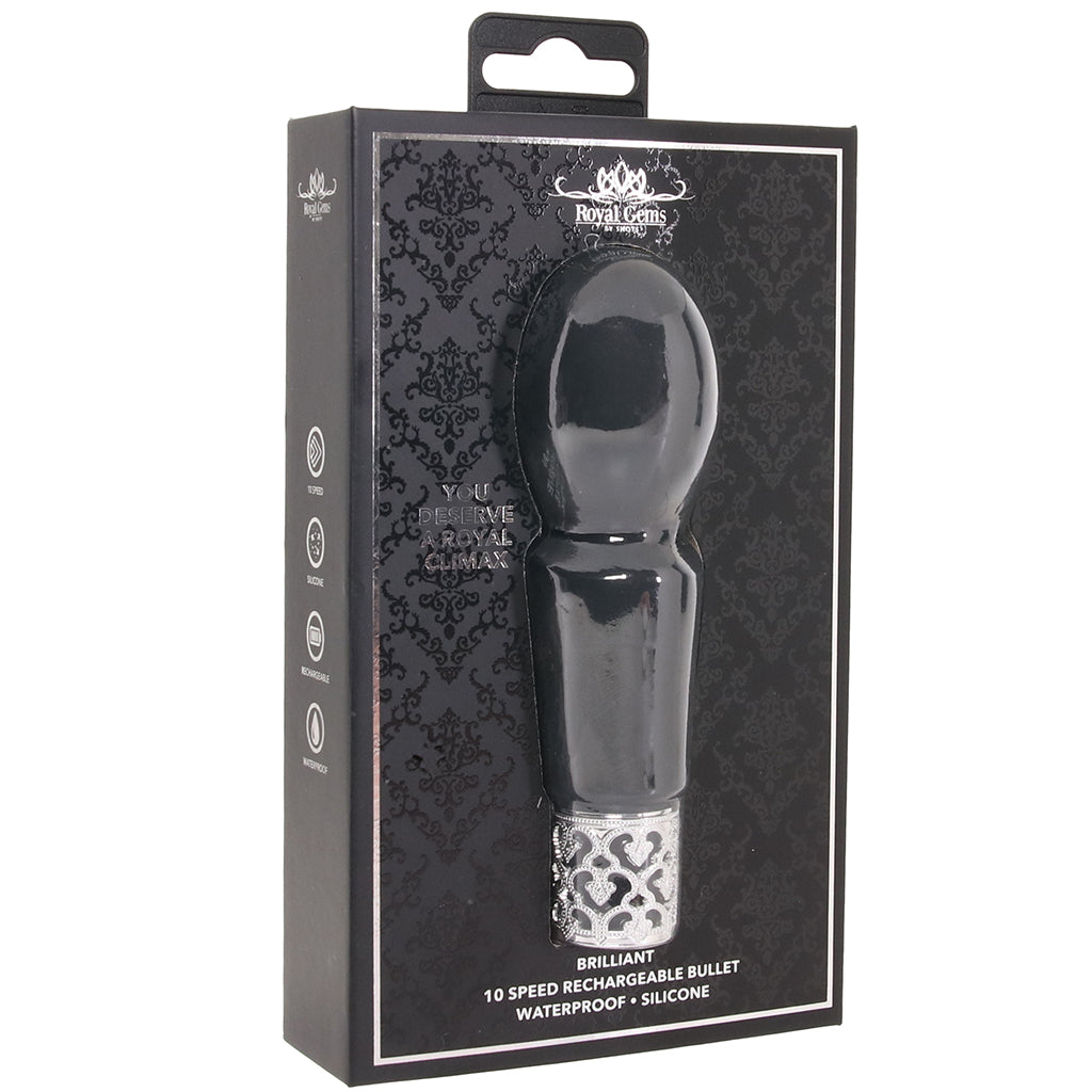 Royal Gems Brilliant Bullet Vibe in Black Vibrators > Bullet and Egg Vibrators - Tophatter Daily Deals