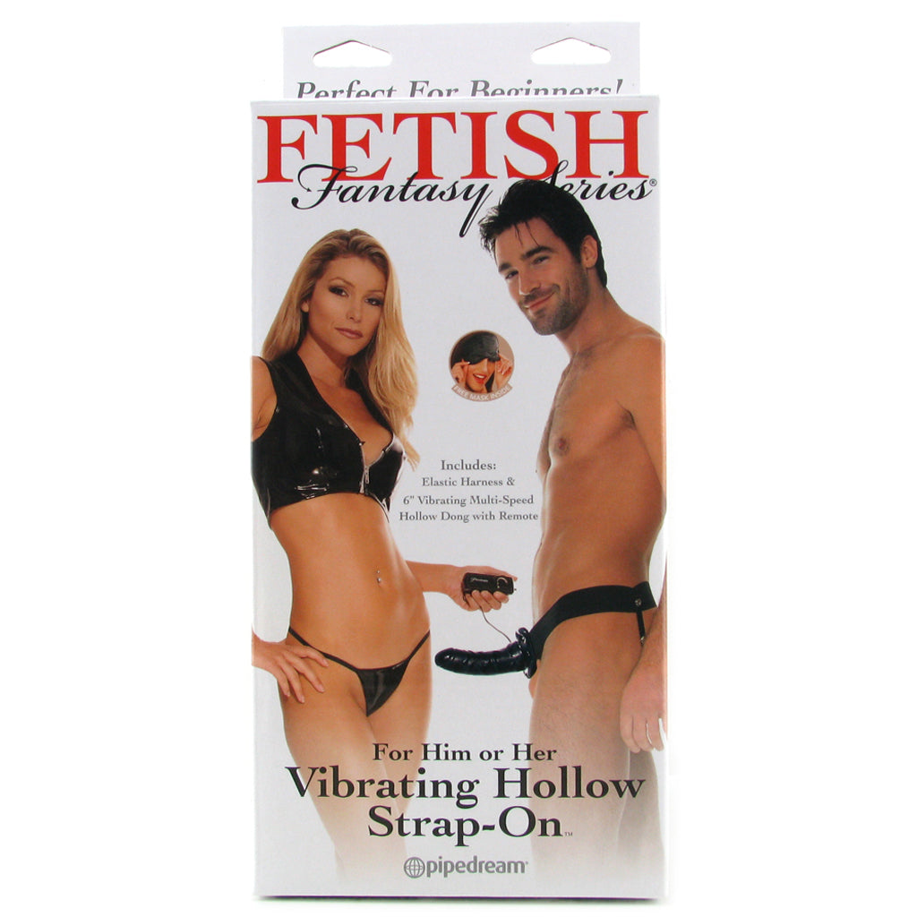 Fetish Fantasy Hollow Vibrating Strap-On in Black Vibrators > Strap-On & Wearable - Tophatter Daily Deals
