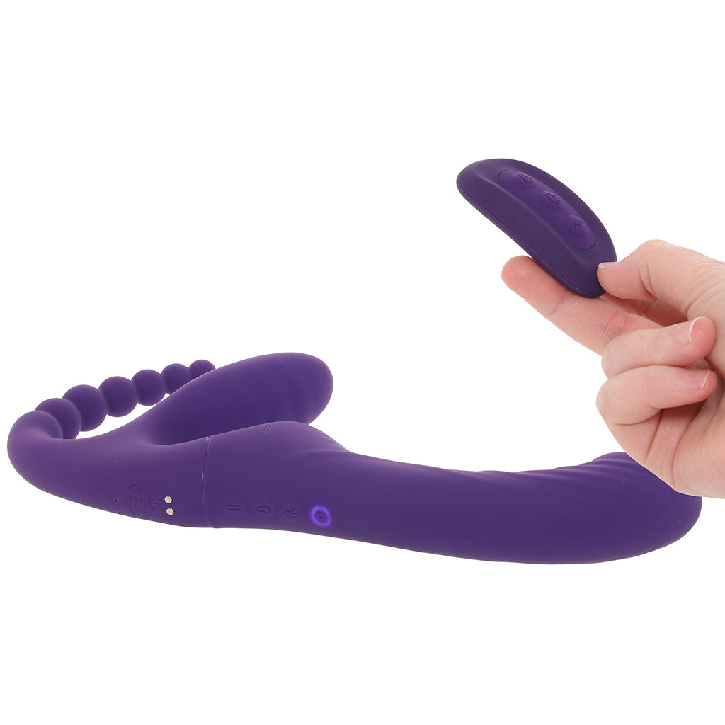 Playboy Hug It Out Strapless Strap-on Vibe - Tophatter's Adult Sex Toys Online Vibrators > Strap-On & Wearable - Tophatter Daily Deals