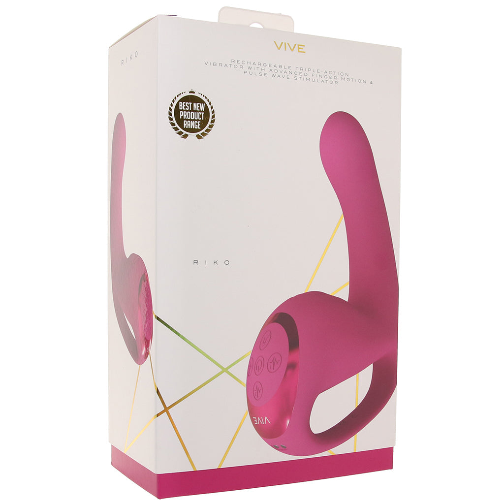 Riko Triple Thumping Finger Motion Vibe in Pink Vibrators > G-Spot Vibrators - Tophatter Daily Deals