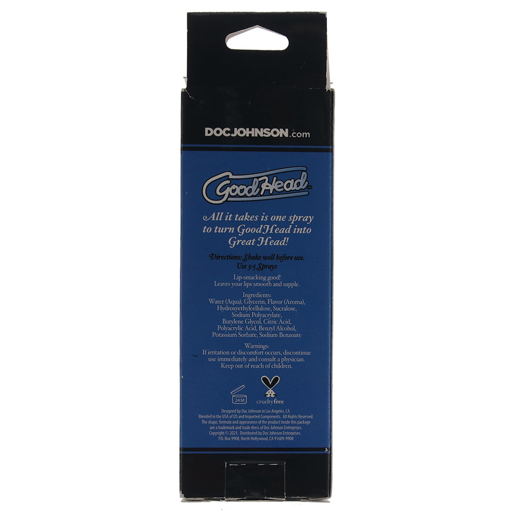 GoodHead Juicy Head Sours Mouth Spray 2oz/59ml in Blue Rasp Lubes and Lotions > Flavored Sex Lubes - Tophatter Daily Deals