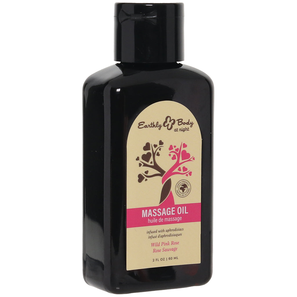 At Night Massage Oil 2oz/60ml in Wild Pink Rose - Tophatter's Adult Sex Toys Online Lubes and Lotions > Erotic Massage Oils - Tophatter Daily Deals