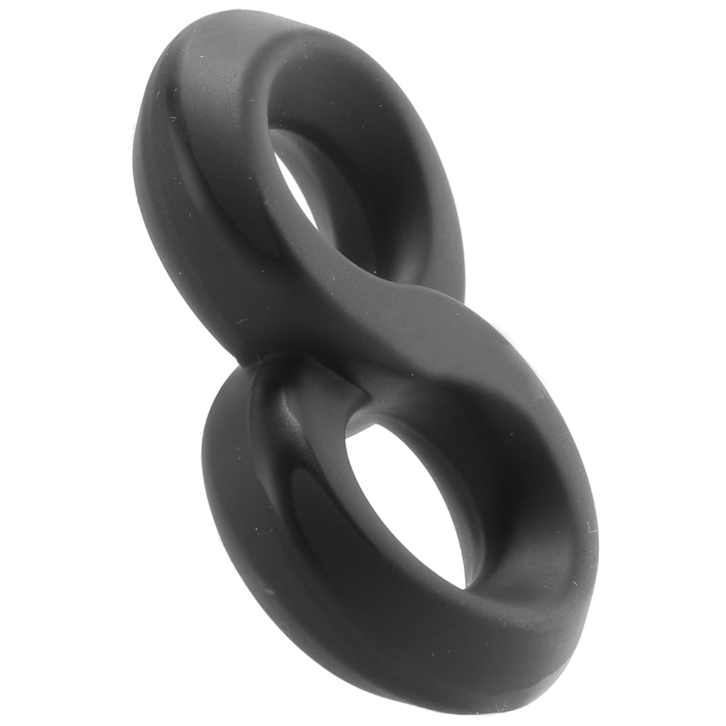 Ultra-Soft Crazy 8 Cock Ring in Black - Tophatter's Adult Products Cock Rings - Tophatter Daily Deals