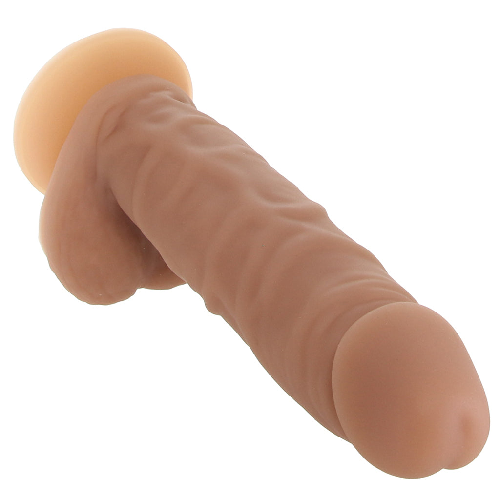 EasyRiders 7 Inch Silicone Dildo with Balls in Tan - Wholesale Prices (Limited Deals)