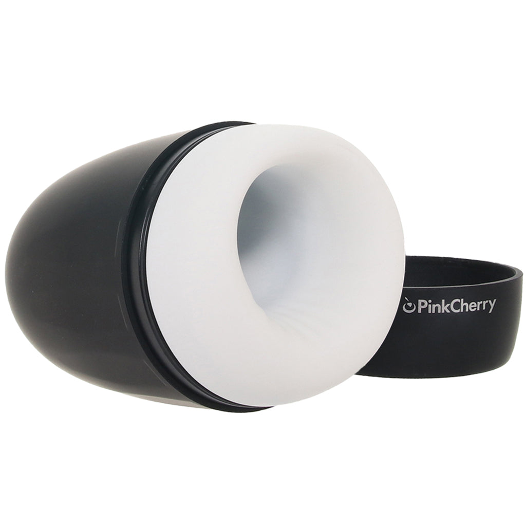 PinkCherry Premium Vibrating And Warming Silicone Stroker - Tophatter's Adult Products Male Masturbators > Self-Contained Strokers - Tophatter Daily Deals