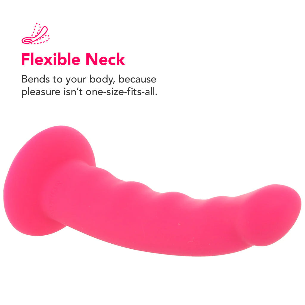 PinkCherry Premium 6.5 Inch Pink Silicone Wavy Dildo Dildo Sex Toys > G-Spot Dildos - Tophatter Daily Deals