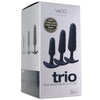 Trio Weighted Butt Plug Kit in Black Anal Sex Toys > Butt Plugs - Tophatter Daily Deals