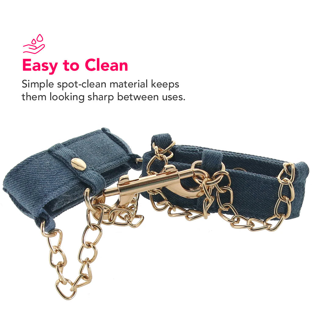 Ride 'Em Denim Ankle Cuffs Bondage and Fetish > Wrist and Ankle Cuffs - Tophatter Daily Deals