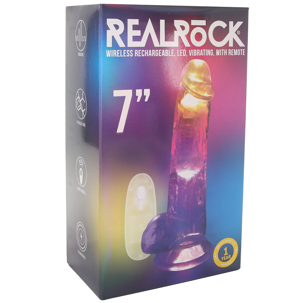 RealRock 7 Inch Light Up Vibrating Ballsy Dildo Vibrators > Realistic Vibrator Dildos - Tophatter Daily Deals