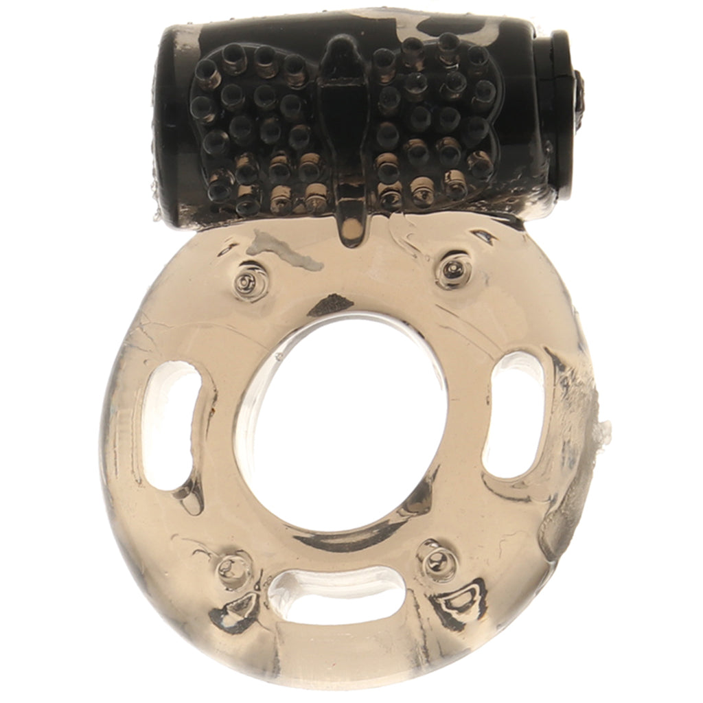 PinkCherry Vibrating Cock Ring in Smoke Cock Rings - Tophatter Daily Deals