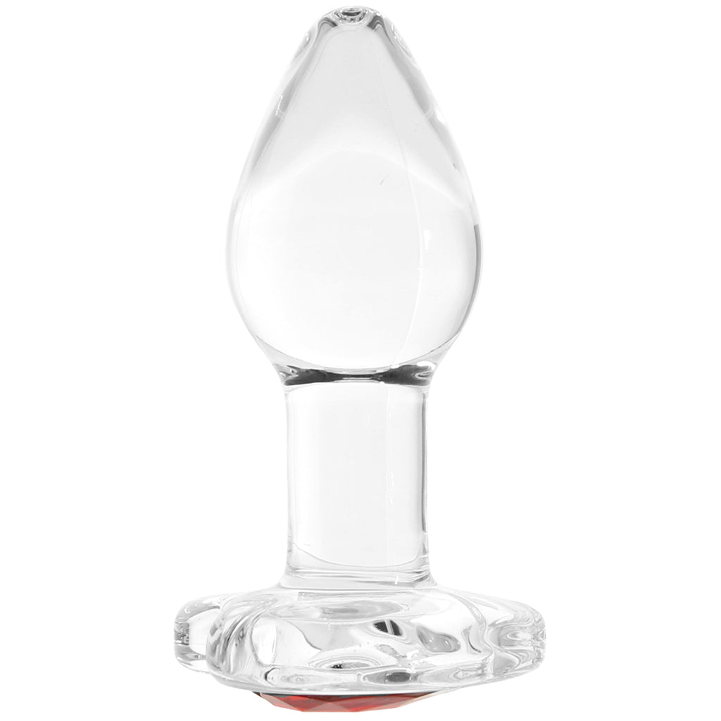 Booty Sparks Red Heart Gem Glass Anal Plug in Small - Tophatter's Adult Products Anal Sex Toys > Butt Plugs - Tophatter Daily Deals