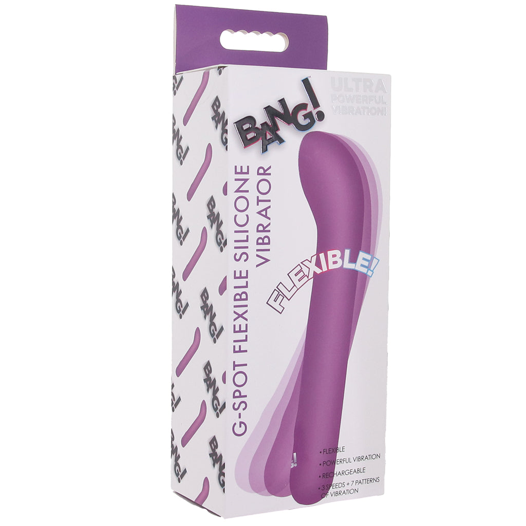 Bang! Flexible Silicone G-Spot Vibe in Purple Vibrators > G-Spot Vibrators - Tophatter Daily Deals