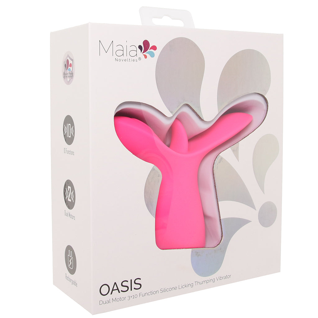 Oasis Silicone Licking Thumping Vibe Vibrators > Clitoral Stimulators - Tophatter Daily Deals