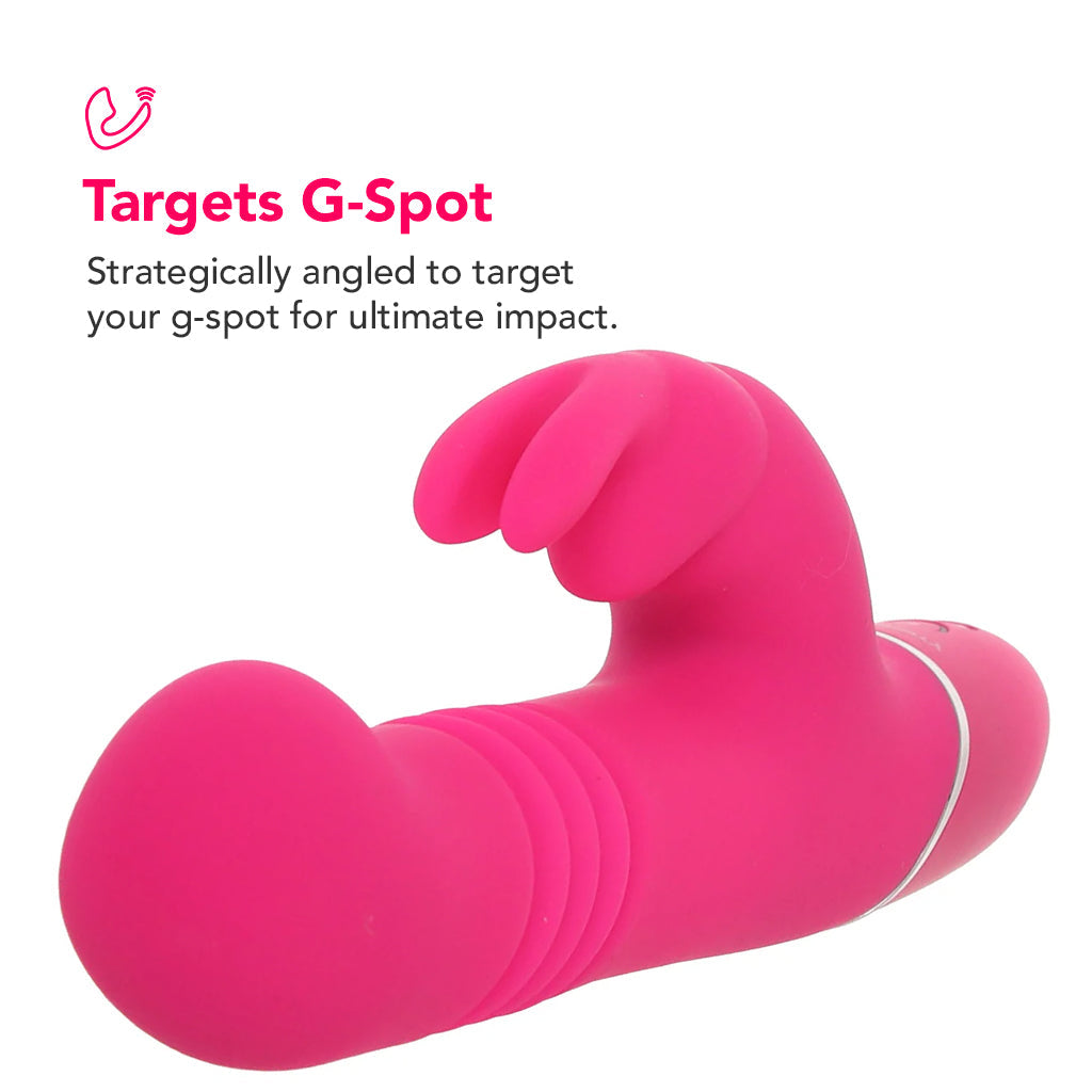 PinkCherry Thrusting Rabbit Vibe in Pink Vibrators > Rabbit Vibrators - Tophatter Daily Deals