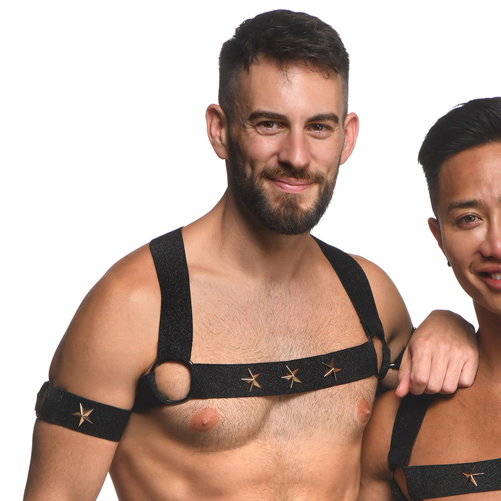 Master Series Rave Harness Elastic Chest Harness /M Bondage and Fetish > Men's Bondage Wear - Tophatter Daily Deals