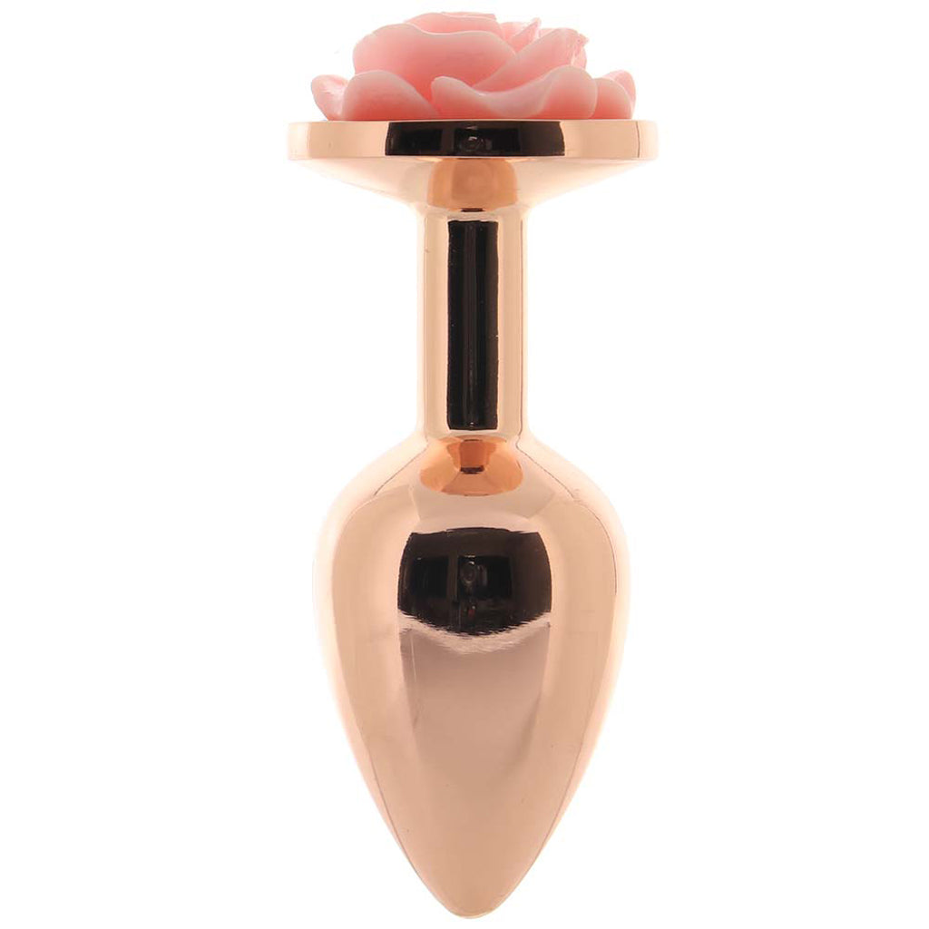 Rear Assets Small Rose Aluminum Plug in Rose/Pink - Tophatter's Adult Products Anal Sex Toys > Butt Plugs - Tophatter Daily Deals