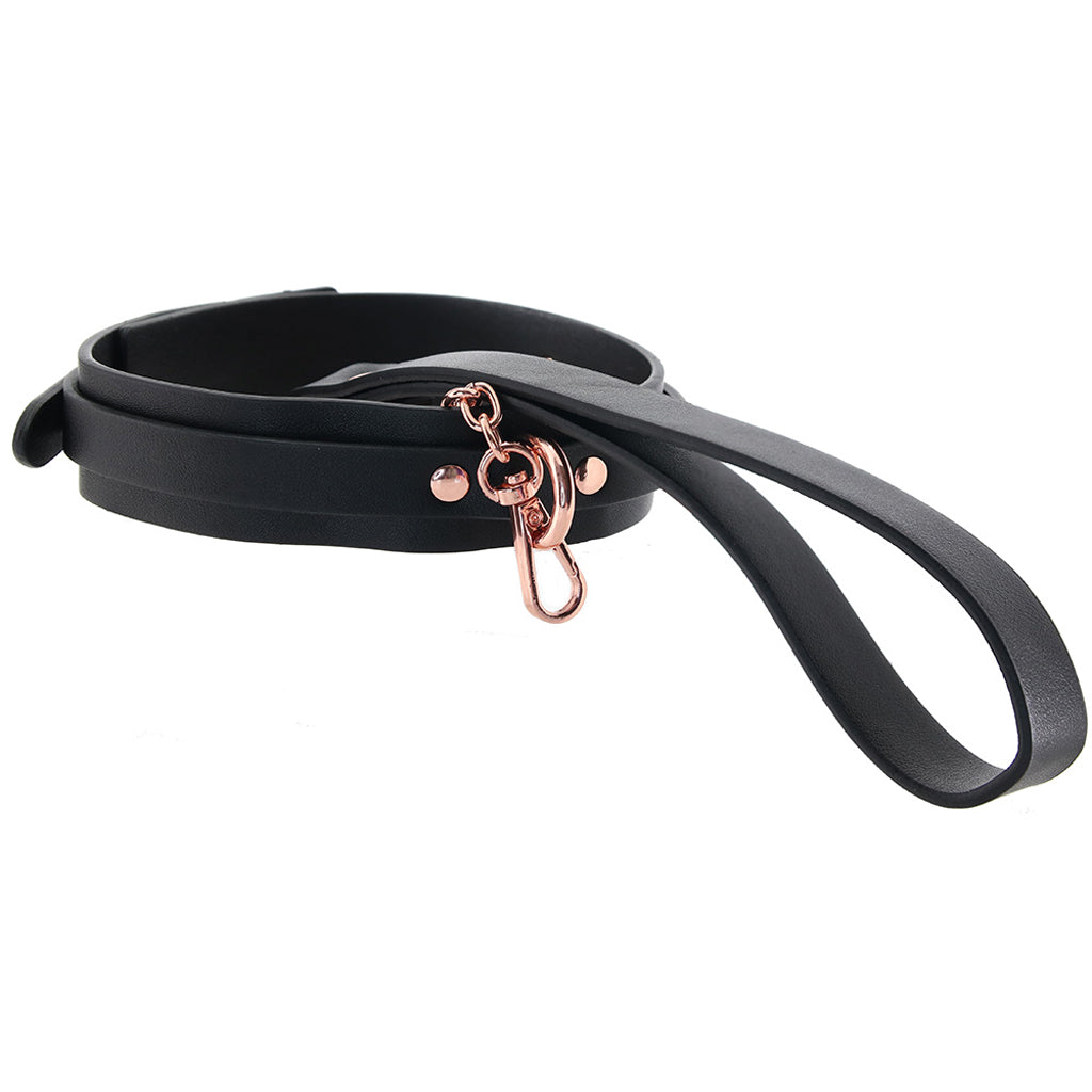 Bondage Couture Collar & Leash in Rose Gold - Tophatter's Adult Products Bondage and Fetish > Leashes and Collars - Tophatter Daily Deals
