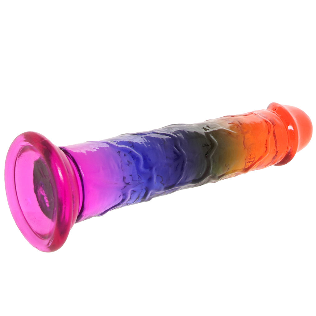 Crystal Jellies 7 Inch Classic Dildo in Rainbow Dildo Sex Toys > Realistic Dildos - Tophatter Daily Deals