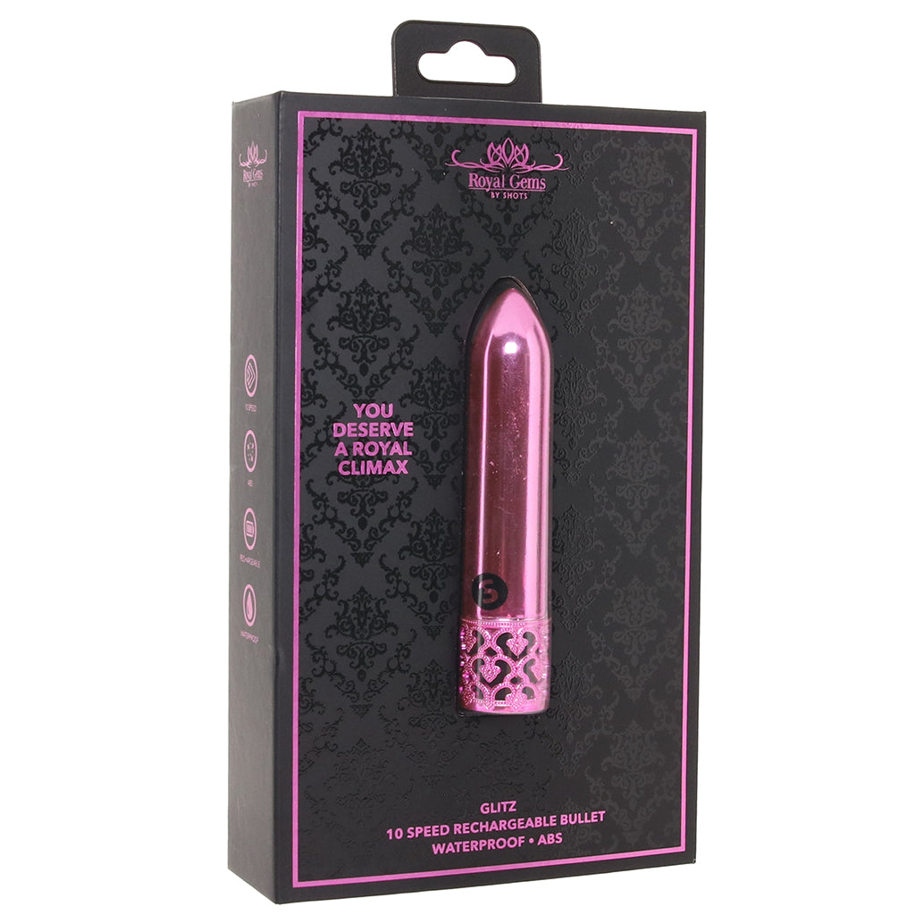 Royal Gems Glitz Bullet Vibe in Pink Vibrators > Bullet and Egg Vibrators - Tophatter Daily Deals