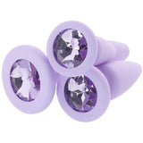 First Time Crystal Booty Anal Plug Set in Purple Anal Sex Toys > Butt Plugs - Tophatter Daily Deals